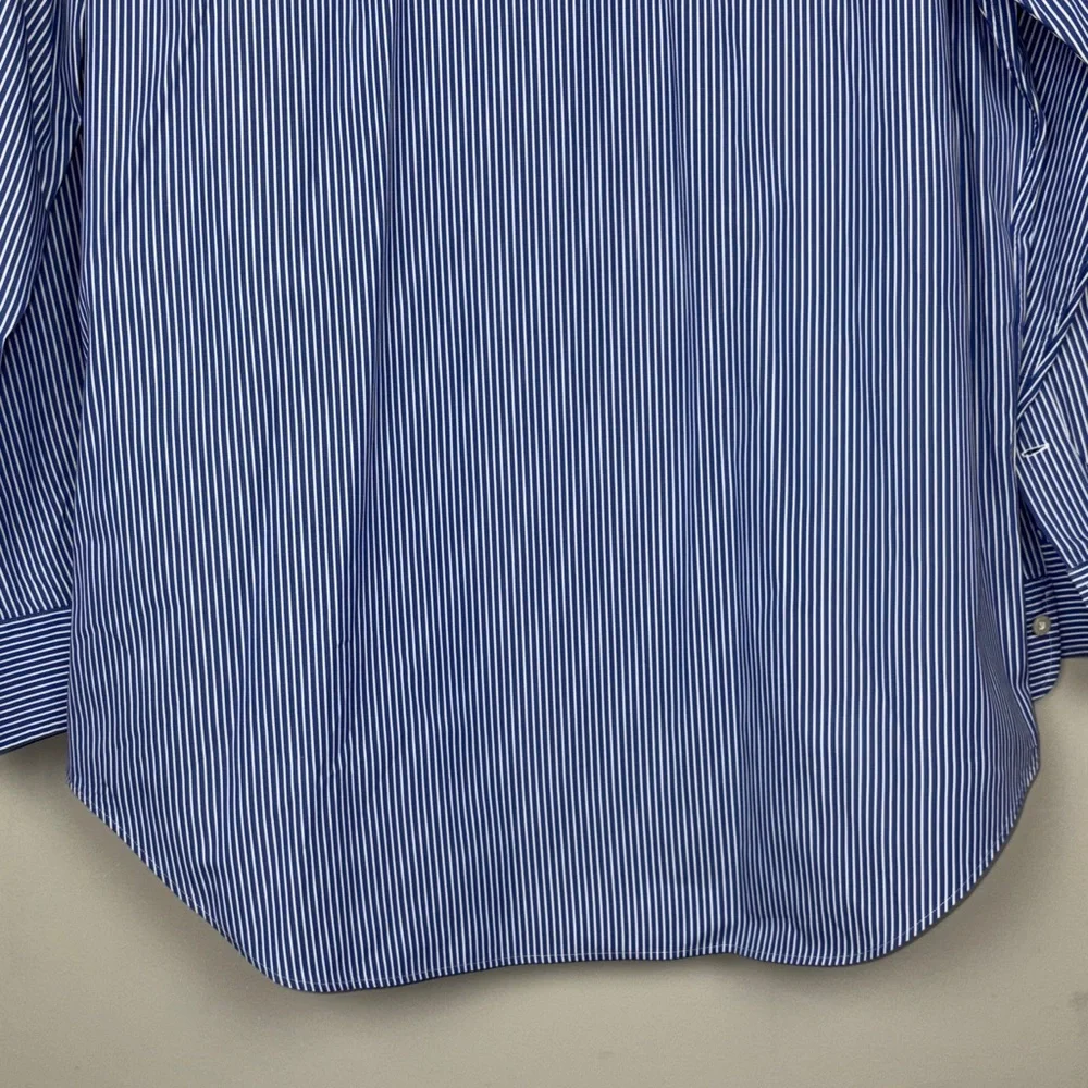 Polo RL‎ Regent Classic Fit Blue & White Pinstripe Button Front SZ 16 32/33
